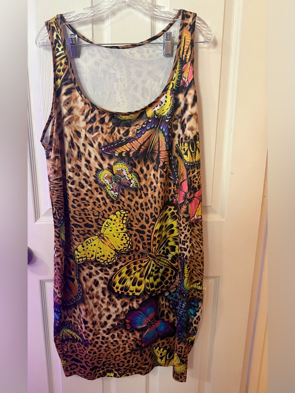Womenβs Butterfly Print Leopard dress
